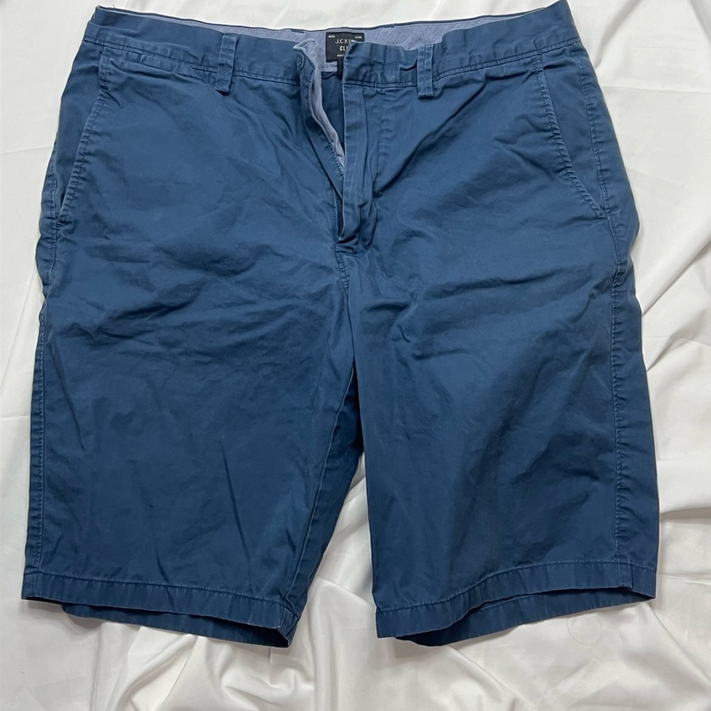 J. Crew Men’s Dark Blue Flat-Front Chino Shorts